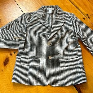 JANIE AND JACK 6 Blue Seersucker Blazer Jacket